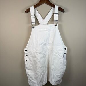 Lane Bryant NWT White Denim Shortalls Size 24